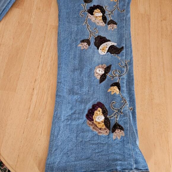 VTG Alexandra Bartlett Jeans Embellished Straight leg High Waisted - sz 20W - Picture 8 of 14